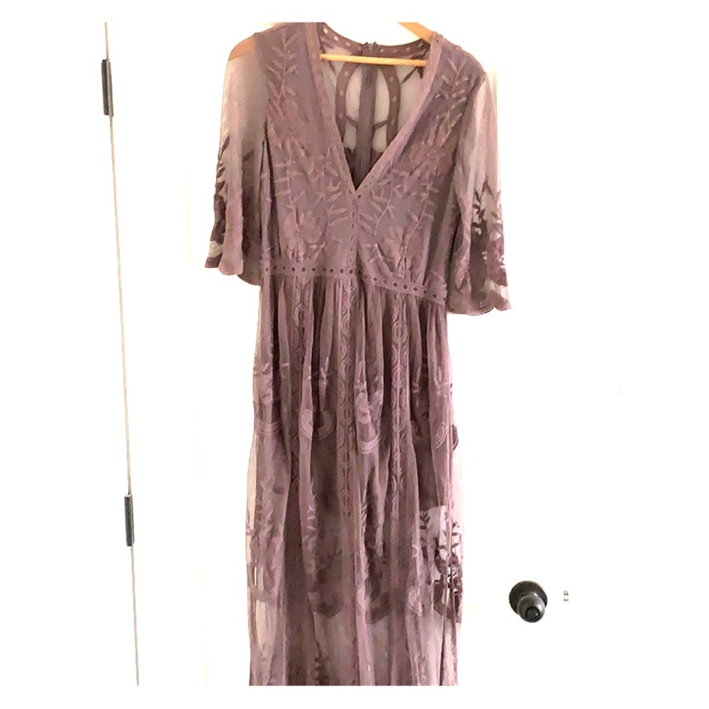 Purple lace romper/dress
